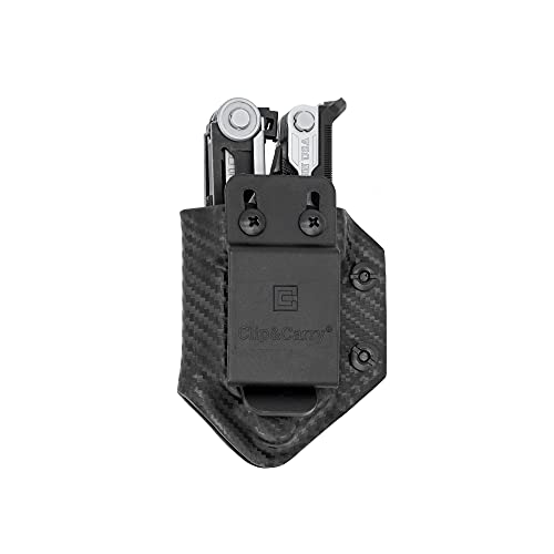Clip & Carry Kydex Multitool Sheath For Gerber Center-Drive W/Bit Sidecar Holder ~ Made In Usa (Multi-Tool & Bits Not Included) Multi Tool Holster (Carbon Fiber Black, Tool Sheath W/Bit Sidecar) #TOP4