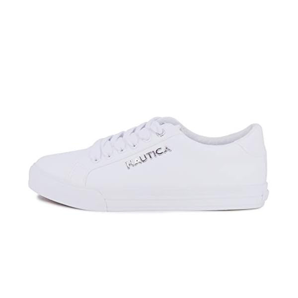 Nautica-Women-Fashion-Sneaker-Casual-Shoes-Steam-Lace-Up-Slip-On Nautica Women Fashion Sneaker Lace-Up Tennis Casual Shoes for Ladies-Arent-White-Size 7.5