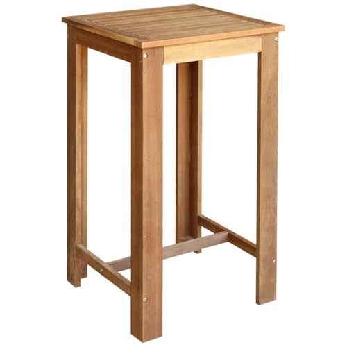 vidaXL Bartisch Akazienholz Massiv 60x60x105cm Stehtisch Bistrotisch...