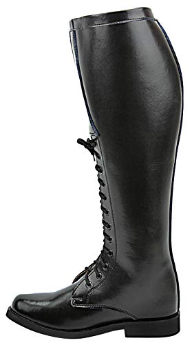 Dyno Men's Mens Man Motorcycle Riding Police Patrol Fashion Leather Tall Riding Boots - Black4