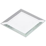 Plymor 1.5' Square, 3mm Thick Beveled Glass Mirror, Pack of 12