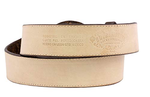 El Presidente Mens Rustic Brown Elephant Print Leather Cowboy Belt Rodeo Buckle Cinto4