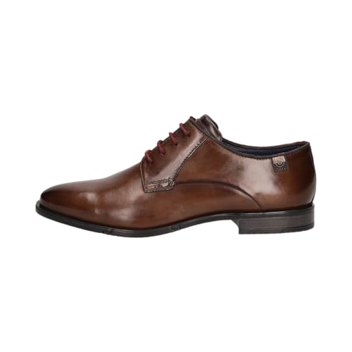 Image of Bugatti Men's Brown Leather Formal Derby Shoes