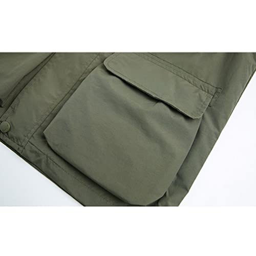 Ccsyus Men's Outerwear Vests Casual Outdoor Work Safari Fishing Vest Lightweight Travel Photo Cargo Vest Jacket #TOP4