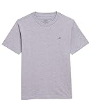Tommy Hilfiger Boys Short Sleeve Crew-Neck T-Shirt, 100% Cotton, Solid Color with Signature...