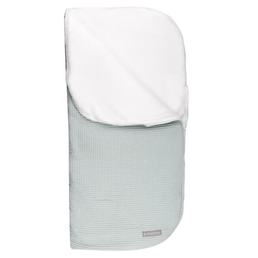 MIMUSELINA | Saco Capazo Bebe - Sacomanta Nordico con Cremallera | para la Cuna, Capazo o el Carro de tu Bebé | con Tacto Suave para Dormir Muy Calentito | Saco 93x45cm o Manta 93x93cm- Wafle Menta