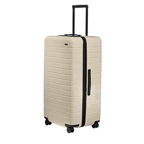 Away Large Trunk Luggage, 31 Inch Hardside Suitcase with Spinner Wheels, Lightweight & Durable, TSA Lock, Ideal for Long Trips, Salt White
