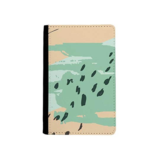 Porte-passeport motif végétal abstrait multicolore de style classique 3.7x5.8" pour voyageur
