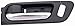 Dorman 93864 Front Driver Side Interior Door Handle for Select Mazda Models, Black and Chrome