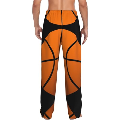 Basketball Print Men Relaxation Pajama Pants Soft Lightweight Lounge Bottoms With Drawstring Pants3