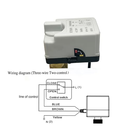 Vanne motorisée 24V DC DN40 actionneur électrique 3 fils 2 commandes