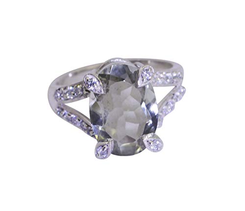 Bague améthyste verte argent massif 925 le cadeau d'anniversaire idéal pour femme