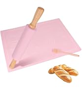 3Pcs Silicone Rolling Pin for Baking Sets,15Inch Pastry Dough Roller with Wooden Handle Silicone ...