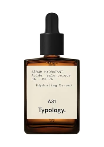 Typology A31 Hydrating Serum, 3% Hyaluronic Acid + 2% B5, Moisturizing Face Serum 0.5 fl oz