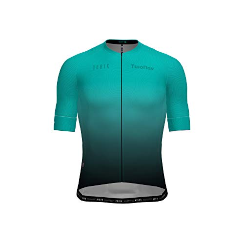 Maillot femme turquoise TwoNav taille M pour le cyclisme