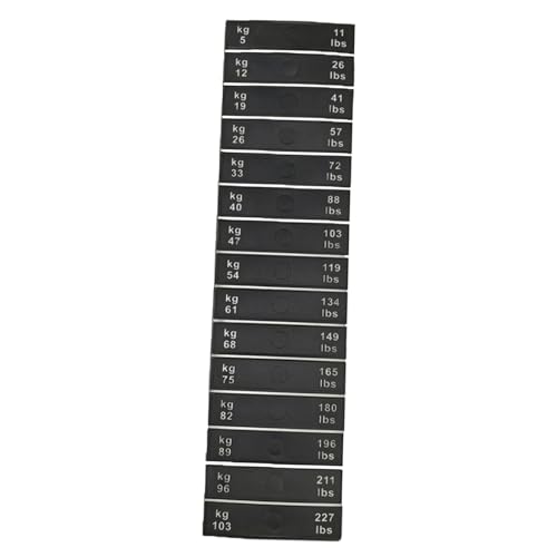 perfeclan Gewichtsstapel-Etiketten, Fitnessgeräte-Aufkleber, selbstklebend, Identifikationsaufkleber, Zubehör für Krafttraining, Workout, Fitnessstudio, Länge 9 Cm perfeclan Gewichtsstapel-Etiketten, Fitnessgeräte-Aufkleber, selbstklebend, Identifikationsaufkleber, Zubehör für Krafttraining, Workout, Fitnessstudio, Länge 9 Cm