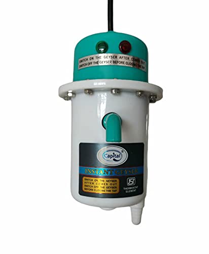 Image of CAPITAL Instant Water Geyser 1 L Portable water heater, Made of First Class ABS Plastic with 1 Year Warranty, For Home, Office, Restaurant etc (Rama-White)