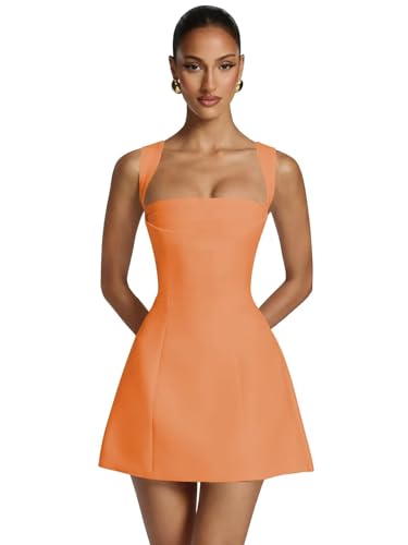 YouHaozhai A Line Homecoming Dress for Teens with Square Neck