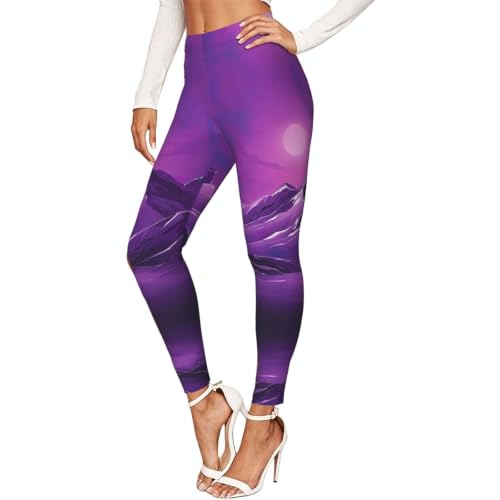 Leggings de mujer para senderismo y gimnasio mallas suaves Purple Mountain