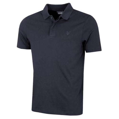 Lyle & Scott Polo de Golf en Coton superfin Homme Tonal Eagle - Marine foncé - M