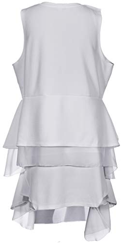 Lucy Diamonds Women's Plus Size 2 Piece Sleeveless Top & Skirt Outfit White 1X 2X 3X 4X 5X 6X2