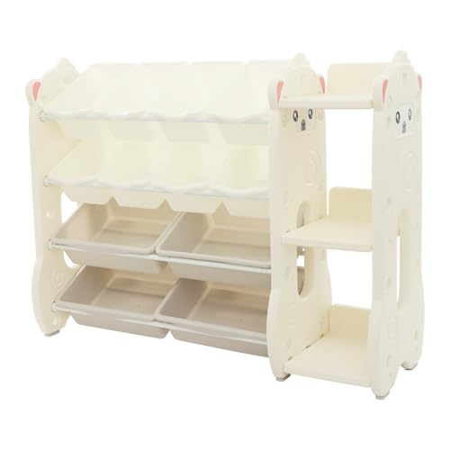 Estantería de juguetes para niños, estantería de juguetes estilo alpaca, mueble de almacenamiento multifuncional para escritorio, 115 x 36 x 85 cm, para organizar juguetes, libros y otros artículos