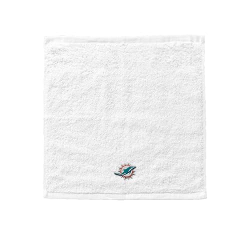 Northwest Miami Dolphins NFL Team Logo Wash Cloth 4 Pack 12 x 12 Inches
