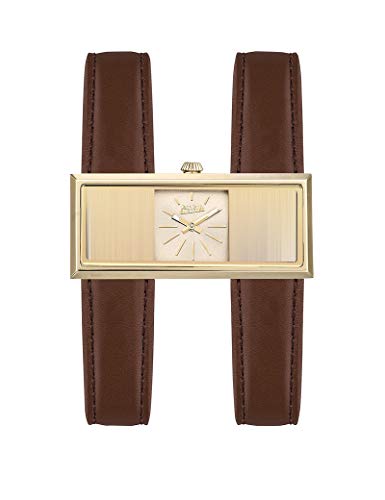 Preisvergleich Produktbild Jean-Paul Damen-Armbanduhr Leder Braun