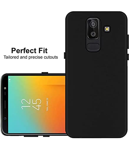 Image of Mobile Back Cover Case for Samsung Galaxy J8 (Silicone Case|CameraProtection|Black SC1510)