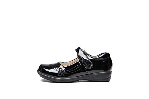 Girls Hook and Loop Mary Jane Flats School Uniform Shoes (Toddler/Little Kid)2