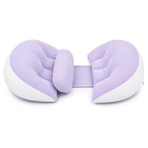 Image of Proliva Maternity Pillow | Dual Pregnancy Wedge Pillows for Back & Belly Support | Adjustable Butterfly Design | Travel-Friendly Pregnancy Pillow | Hypoallergenic Organic Cotton Cover
