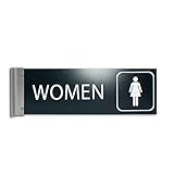 Alpha Dog Signs - Women's Bathroom Corridor Sign 4x12 inches Double Sided Projecting Hallway Sign fo