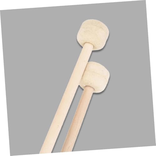 GALPADA 2 piezas de baquetas para bombo sin graves, con mango de madera y cabeza de fieltro, para percusión, práctica de banda y producción de sonido suave miniatura 7
