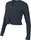 NIKE Jacket W Nsw Nk Chll Knt Rib Fz Crdgn, Armory Navy/Armory Navy, FN3682-478, S