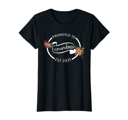 Mujer Camiseta del día de la madre Great Moms promovida a la abuela EST 2021 Camiseta