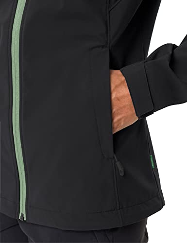 VAUDE Hurricane IV Softshelljacke Damen winddicht leicht, Black Green – Ansicht 6