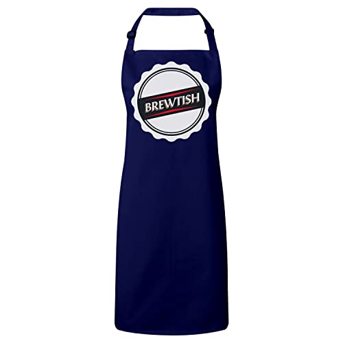 Tablier cuisine premium navy style britannique brewtish pour passionné bière