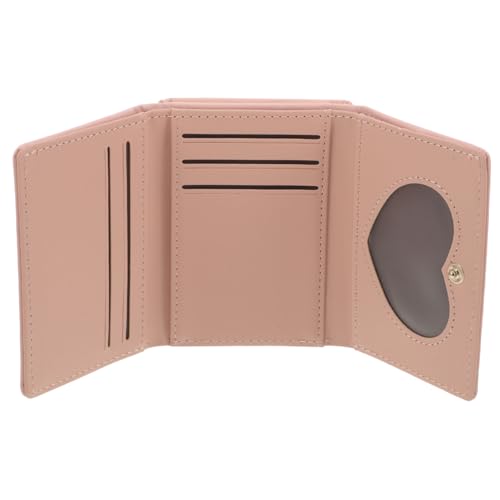 Cute Small Women Clutch Wallet PU Coin Purse with Multiple Card Slots for Outdoor Shopping and Travel Fashionable Pink Coin Holder