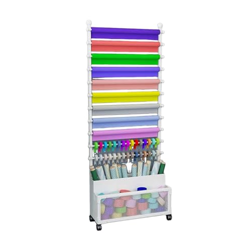 Soporte para rollos de tela y papel con ruedas para comercio 2