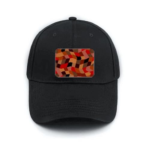 Casquette de baseball noire réglable pour éviter le soleil avec style Polygon Tile