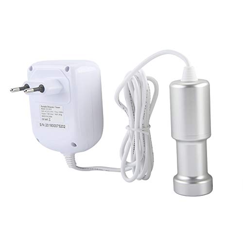 Hztyyier Limpiador ultrasónico portátil, Mini Limpiador ultrasónico para Frutas, Limpiador de Gafas, Collar, máquina de Limpieza de Joyas(UE 220V)