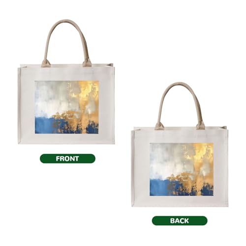 Sacs de courses en toile et cabas de plage imprimé bleu