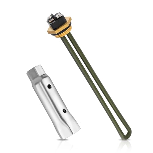 Image of 520900 RV Water Heater Element with Water Heater Element Wrench Socket, 1440W 120V Heating Element Replace 520789 232794 for Suburban RV SW Electric Water Heater Parts, Screw-In