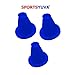SPORTSYUVA Rubber Cricket Batting Tee Cone for Batting Practice (Pack of 3) (Blue)