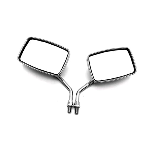 Rétroviseurs latéraux moto 10mm rectangulaires au design épuré noir mat