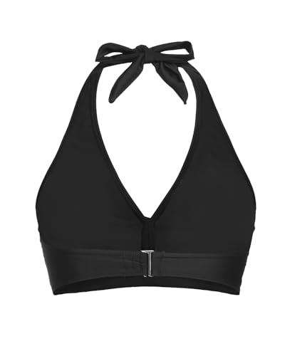 Holipick Women Halter Bikini Tops Push Up Bathing Suit Top V Neck Full Coverage Swimsuit Top Only4