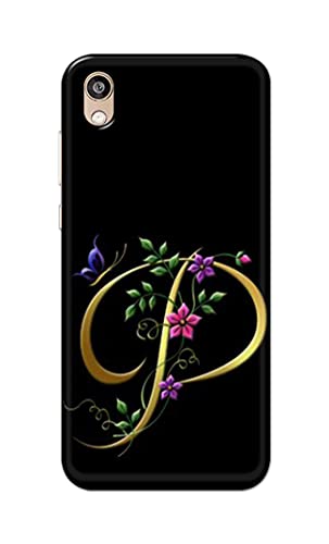 Image of Printed Hard Back Cover Case for Honor 8S | Huawei Y5 2019 Back Cover (Alphabet P) -1803