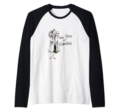 T-shirt Disney 101 Dalmatians Cruella raglan baseball tee look rétro pour le Nouvel An