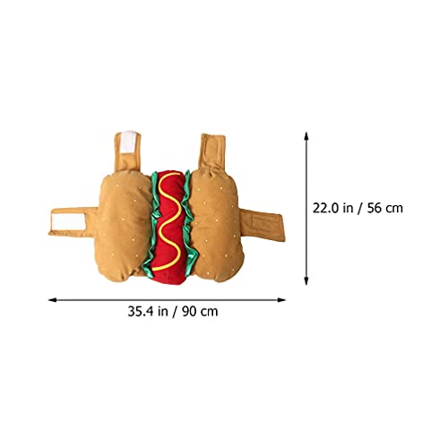 Disfraz para perros y gatos Hot Dog TEHAUX XXL miniatura 2