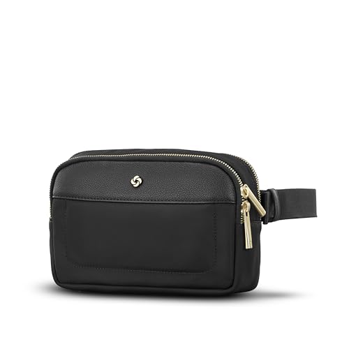 Samsonite Mobile Solution 2 Crossbody Sling Bag Multi-Way Waist & Fanny Pack with RFID-Protected Front Pocket Adjustable Strap Interior Slip Pockets Travel & Everyday Hands-Free Bag - Black